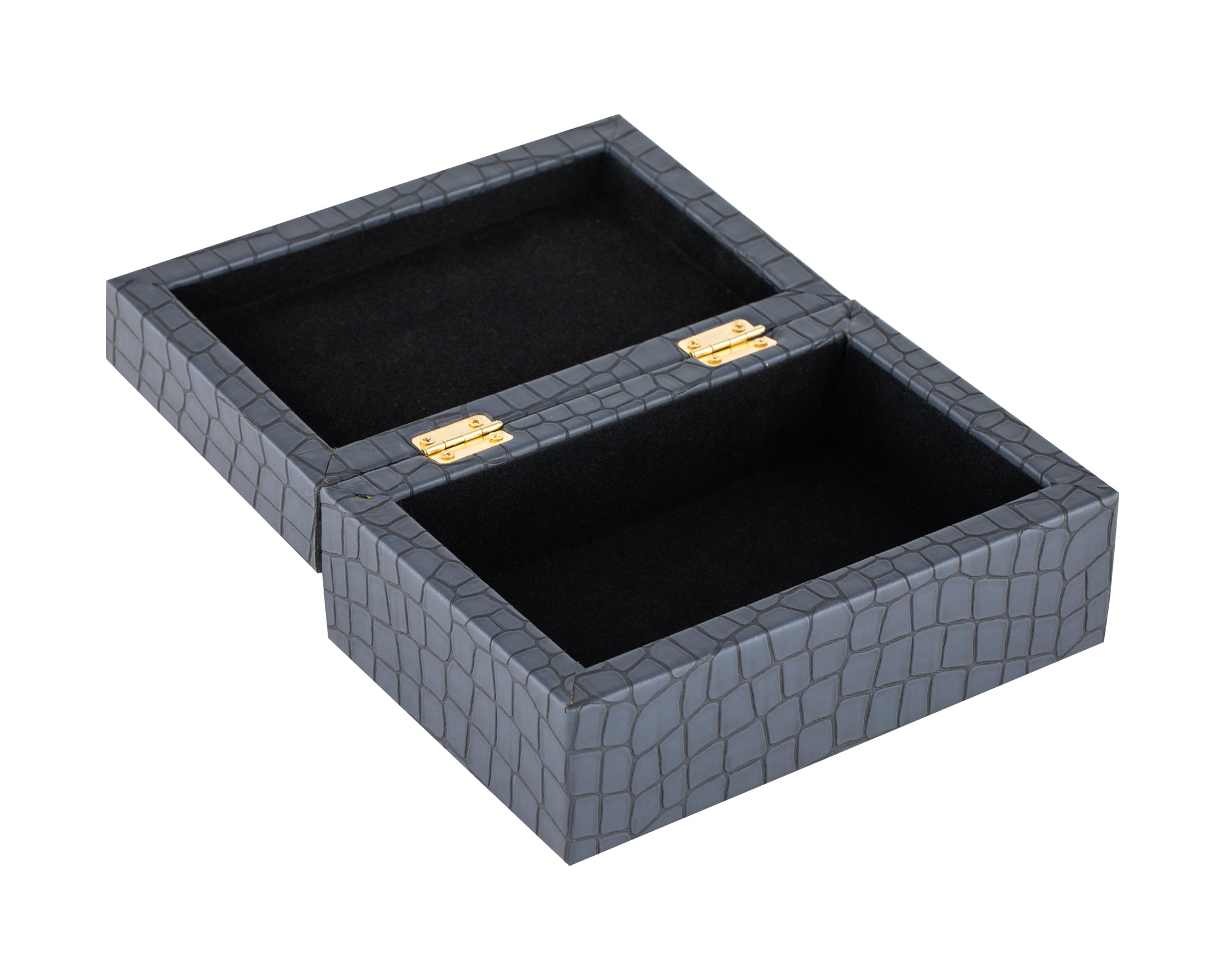 Alli Jewellery Box - Polished Brass/Faux Leather