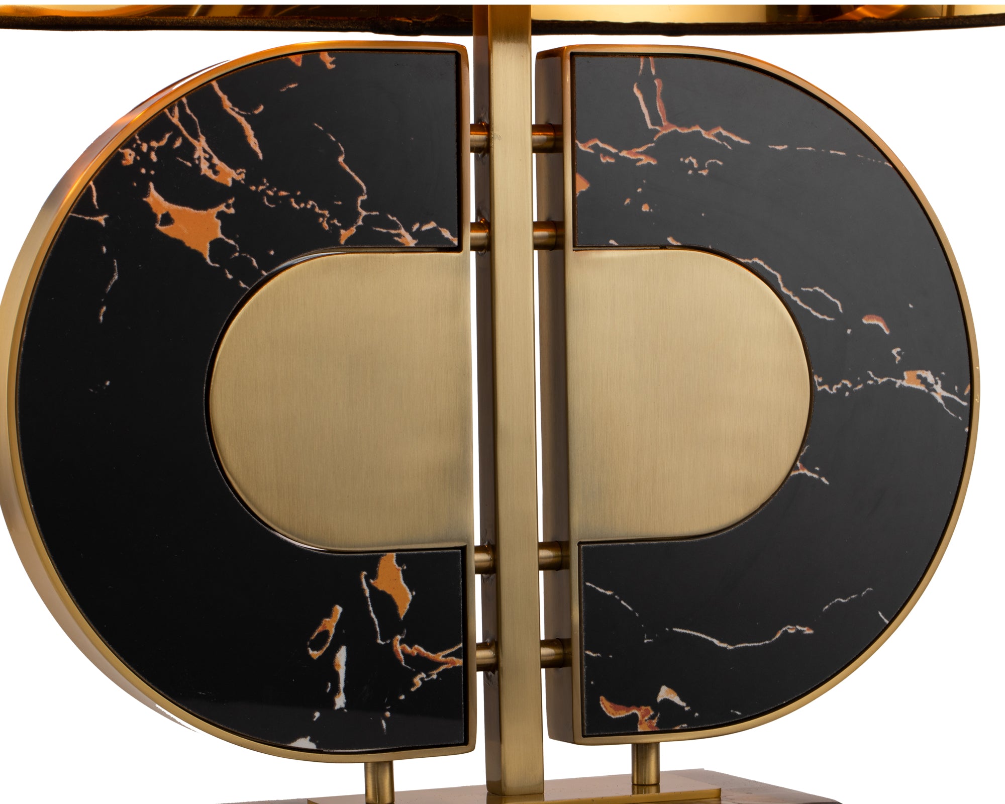 Coleman Table Lamp - Brown Marble/Brushed Brass