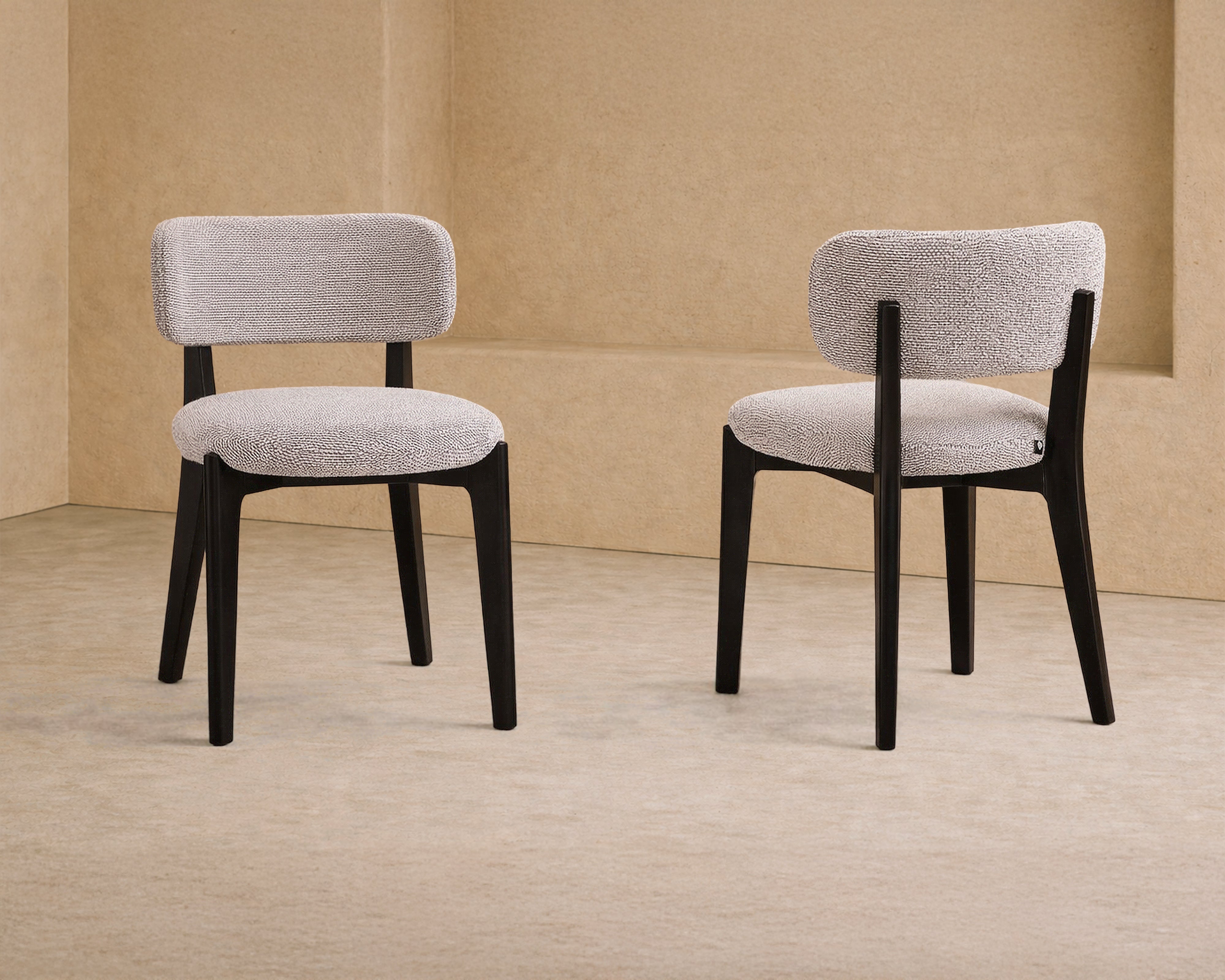 Collins Dining Chairs (set of 2) - Kelpa Textured Taupe