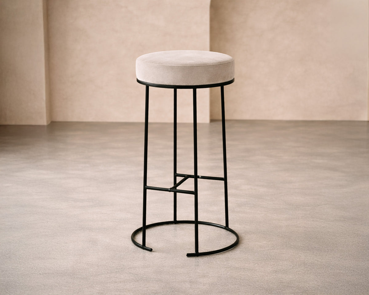 Compti Bar Stool - Kaster Light Grey