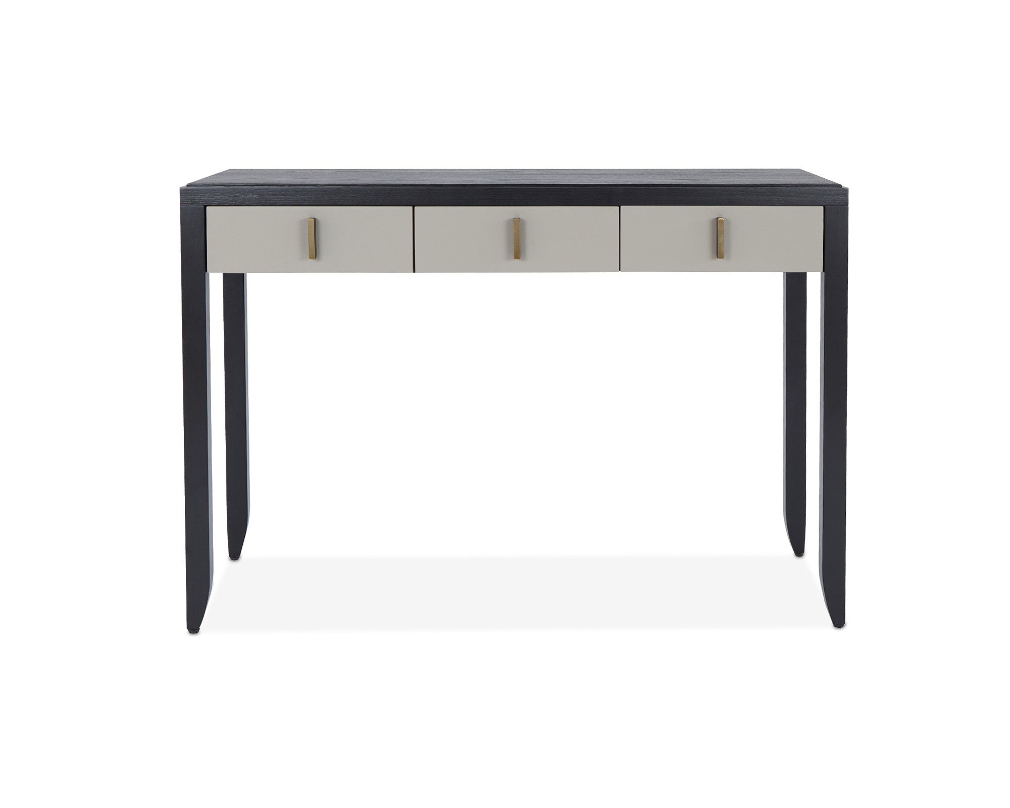 Garda Dressing Table - Wenge and Taupe Faux Leather