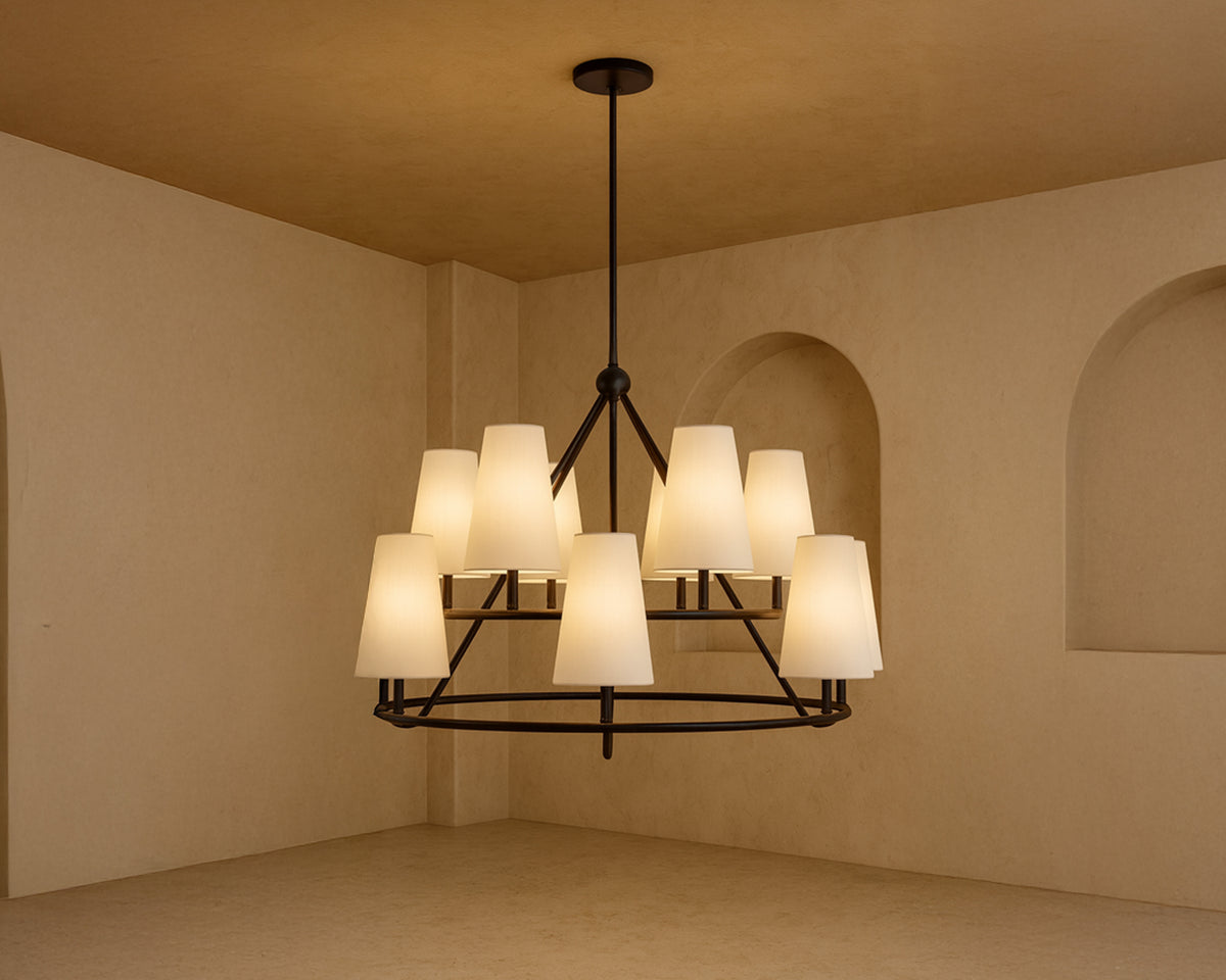 Gildan Chandelier - White & Black