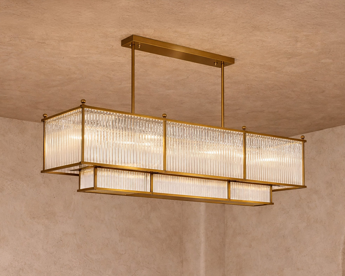 Kartier Pendant Lamp - Brass/Clear Glass