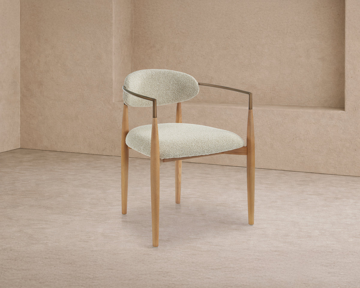 Nivelle Dining Chair - Capella Sand & Brushed Natural Wood