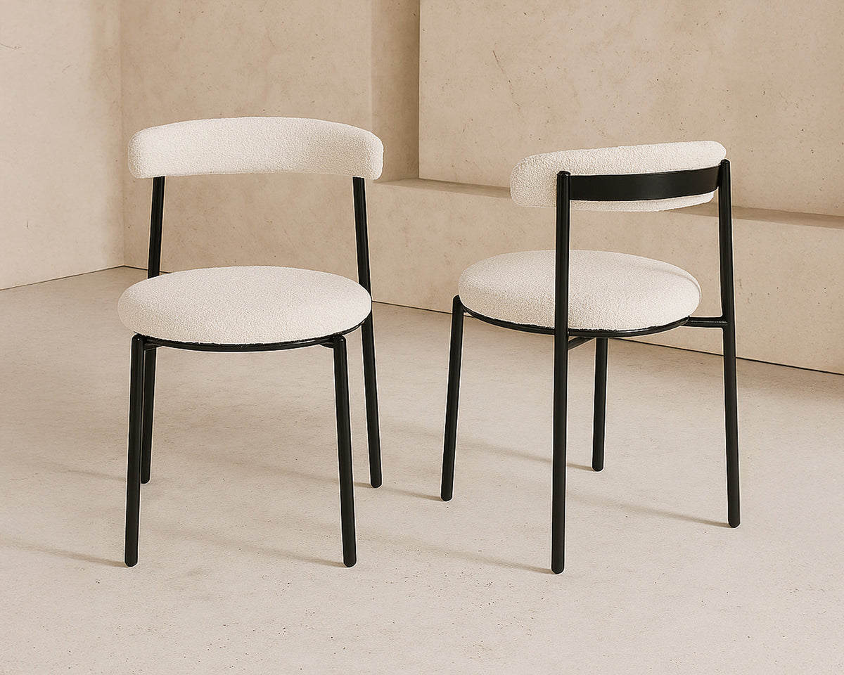 Nook Dining Chair (set of 2) - Boucle Sand