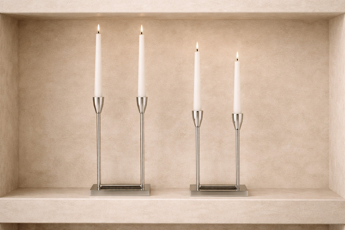 Pico Candle Holder - Nickel (A Set Of 2)