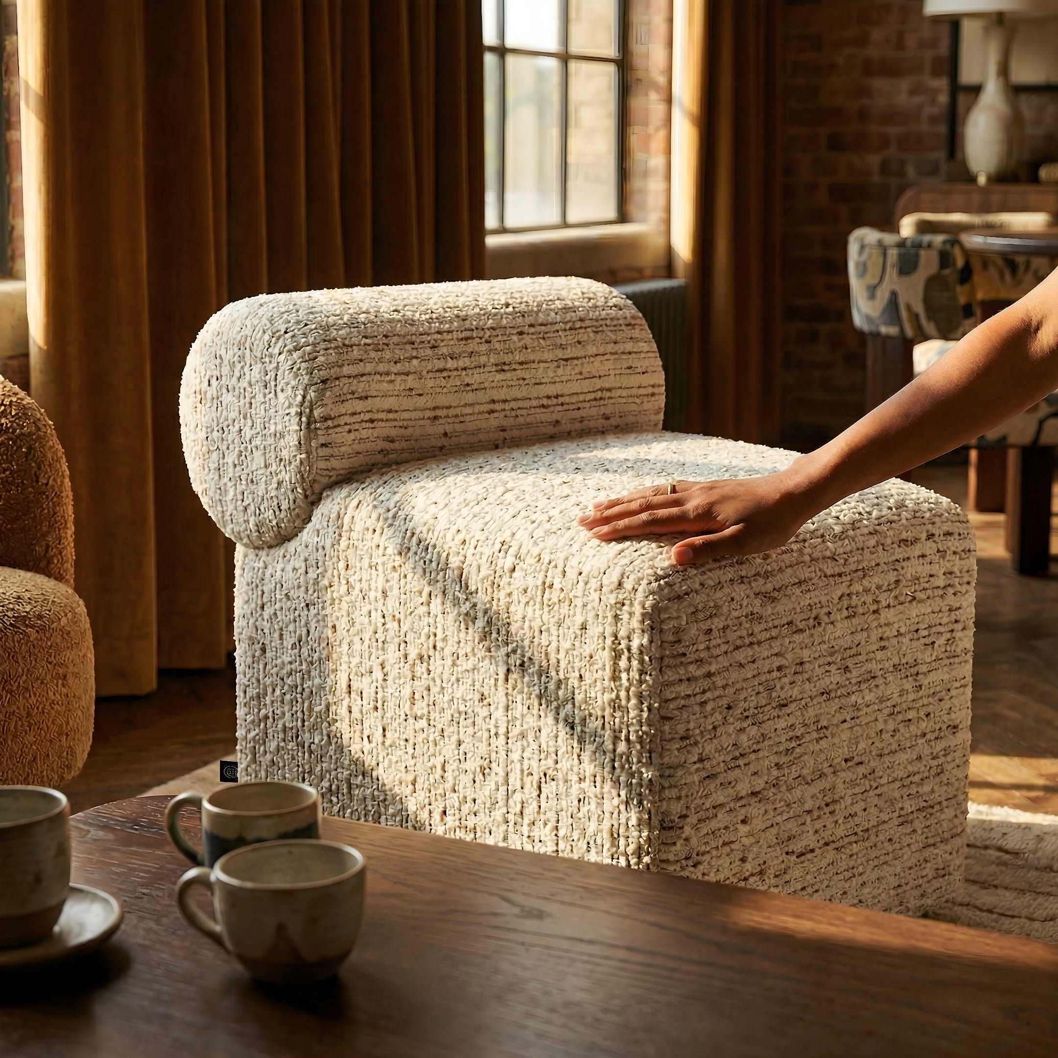 Lecco Foot Stool (Crib 5) - Gloria Natural