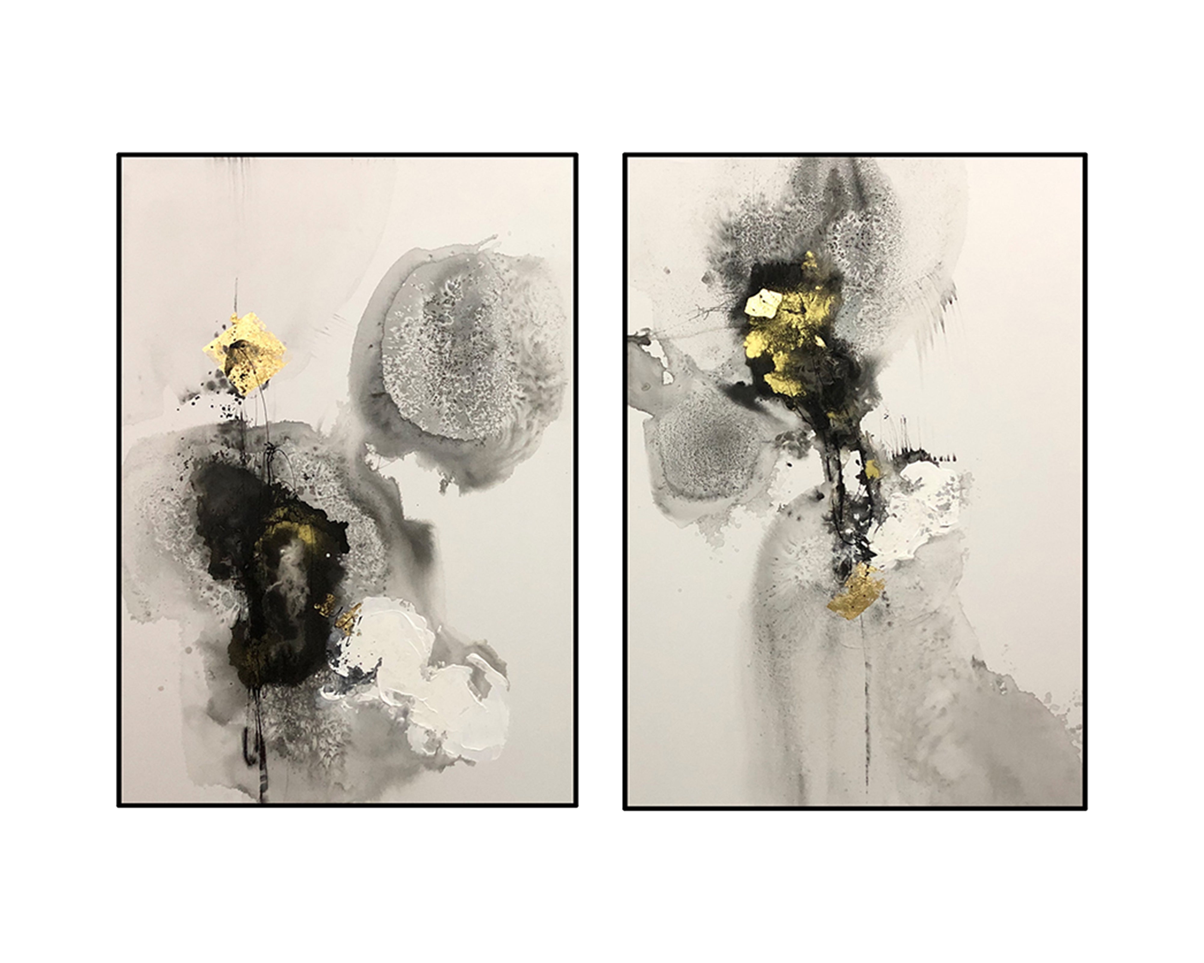 Caravelle Painting (set of 2) - Beige and Gold