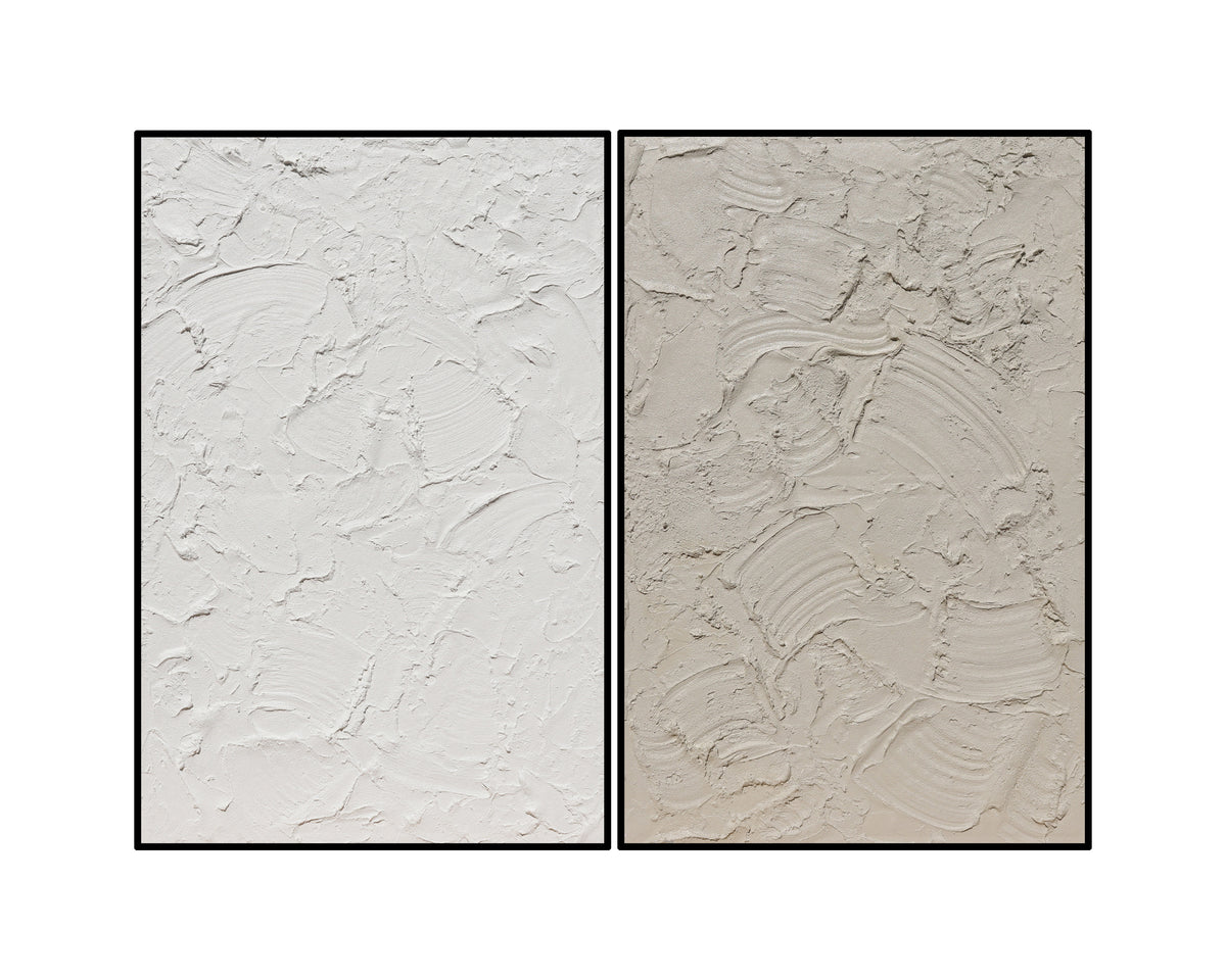 Kaolin Oil Painting - White and Cream