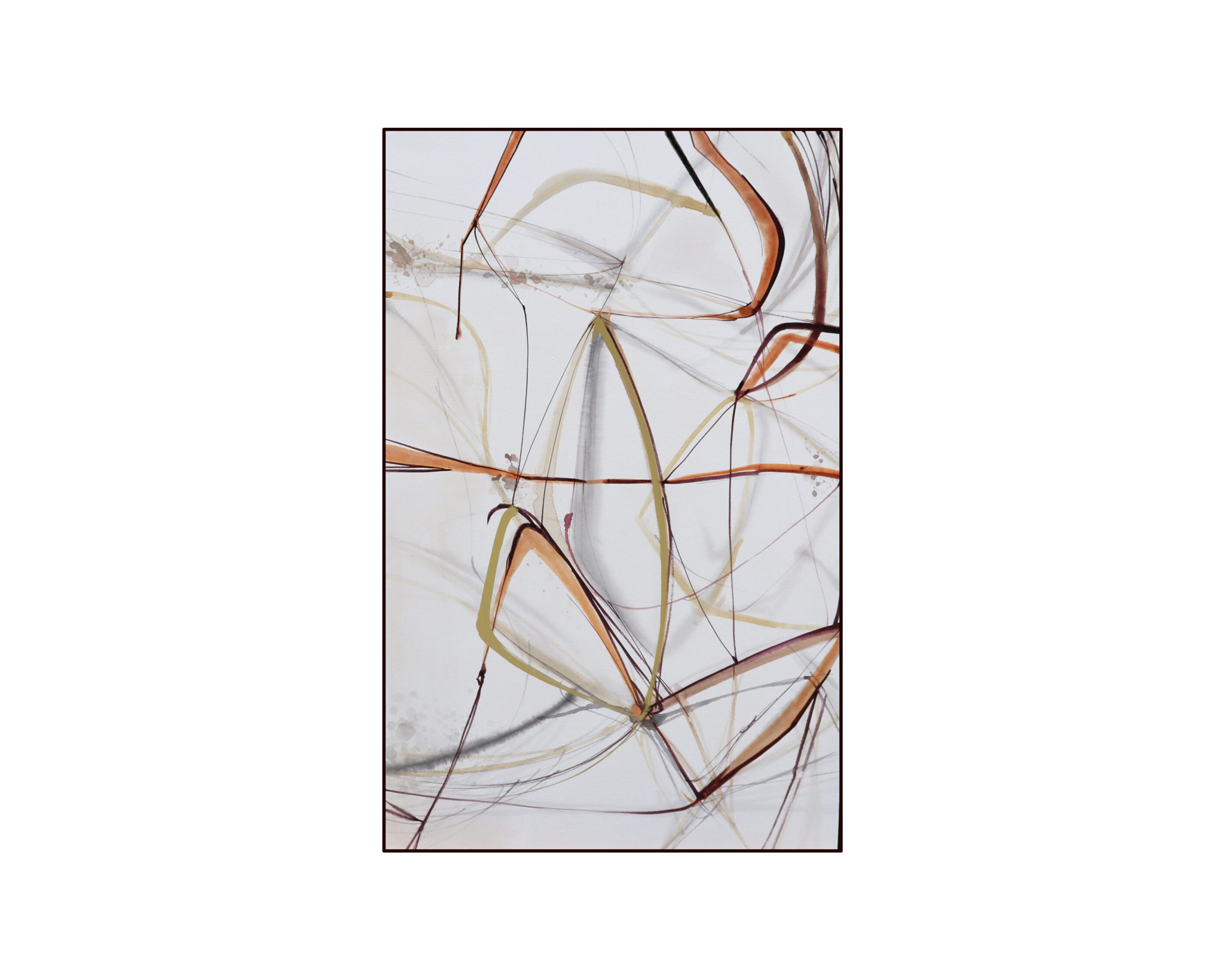 Parker Oil Painting - Orange, Yellow and Grey