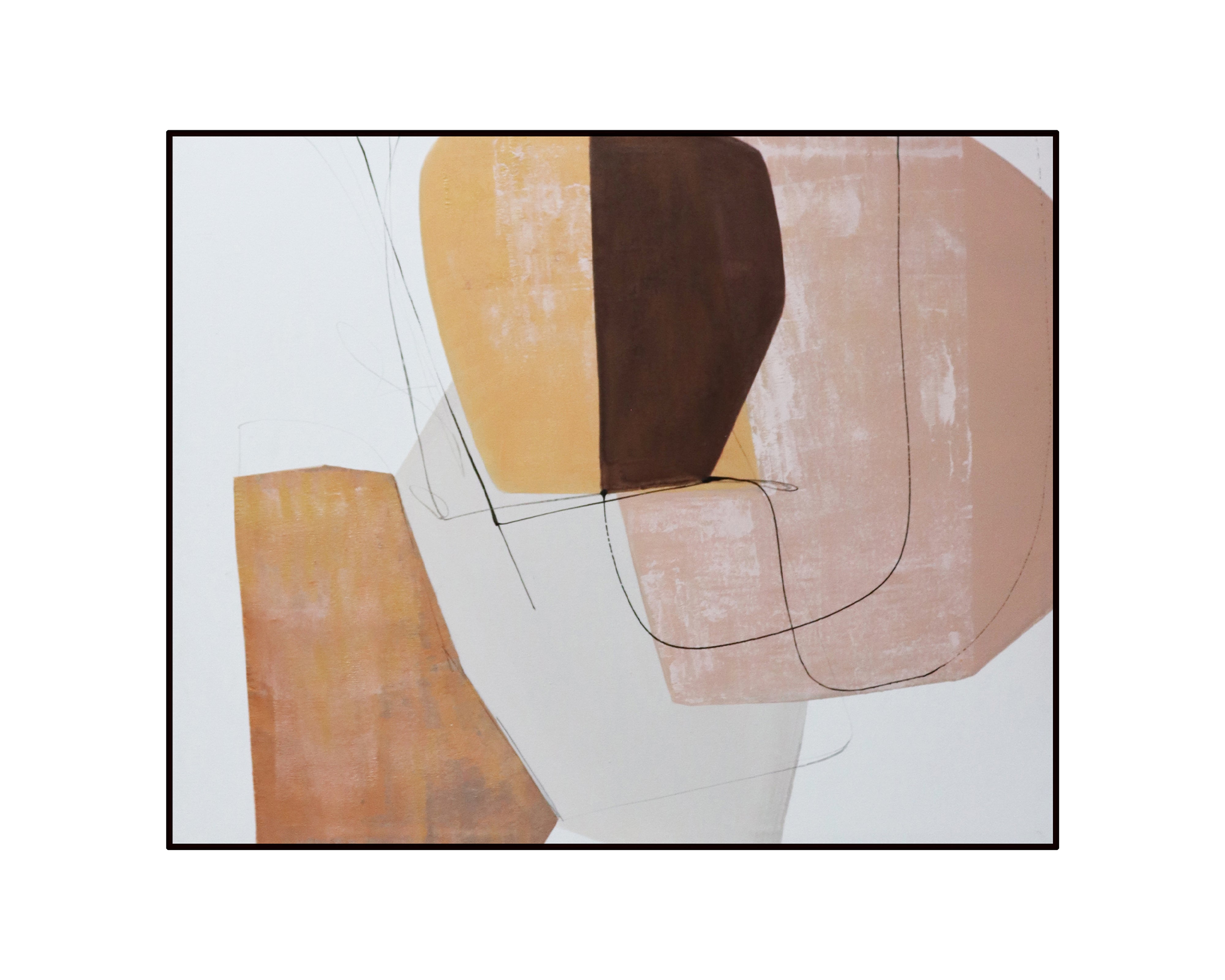 Persian Oil Painting - Orange and Cream