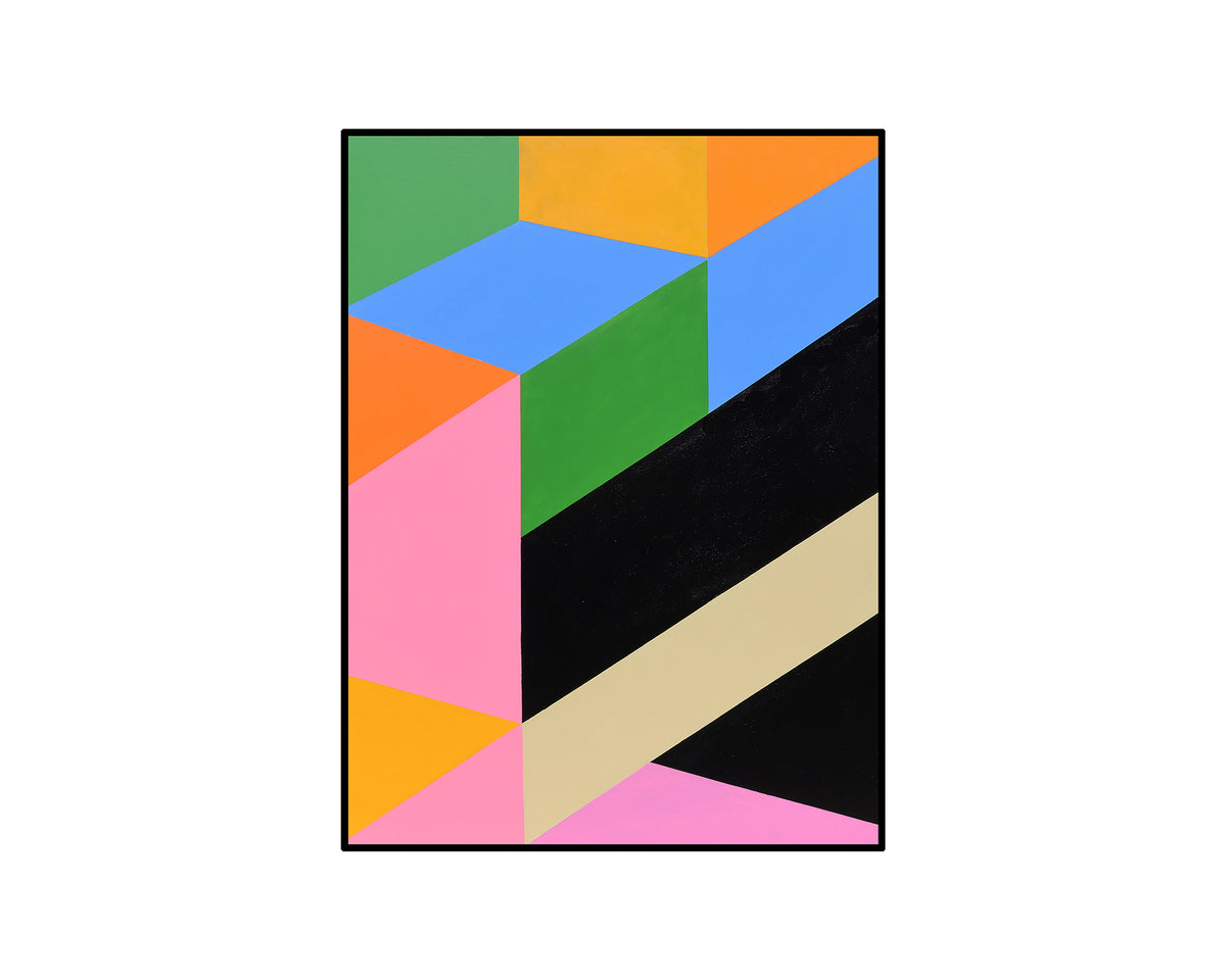 Zultanite Oil Painting - Pink, Blue, Green, Blue and Orange