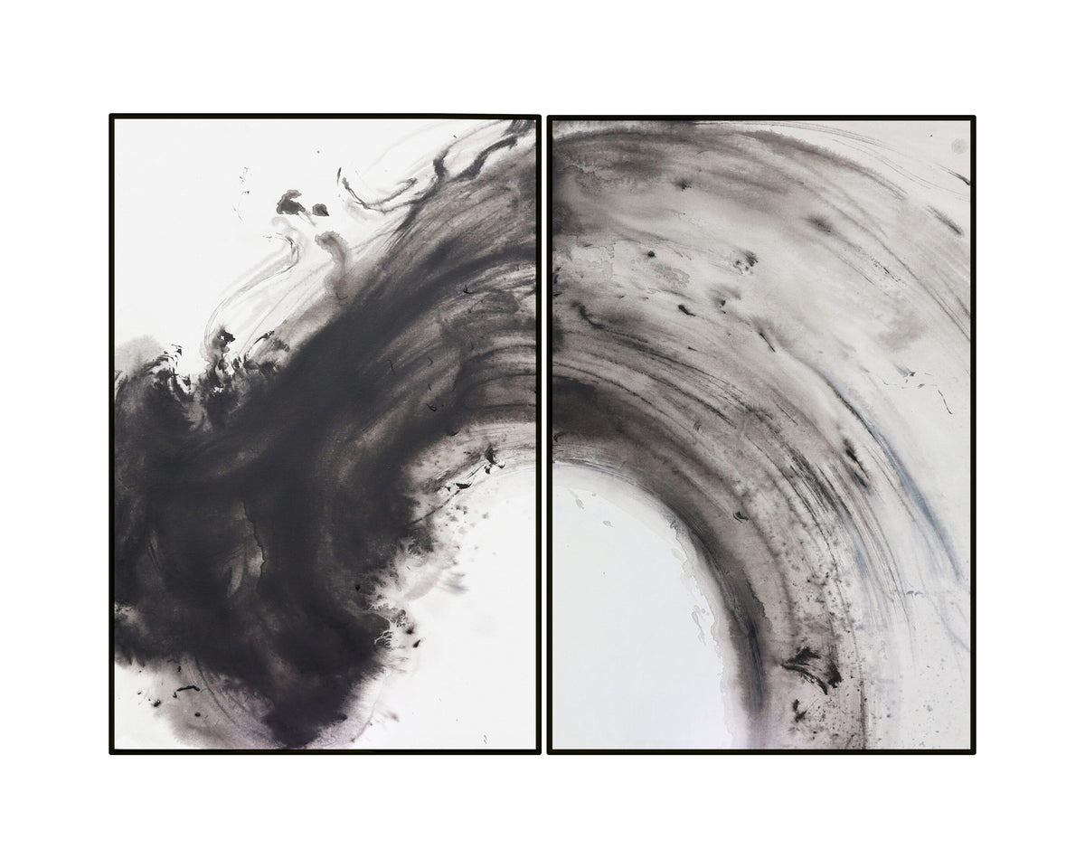 Abstract Wave Painting (set of 2)
