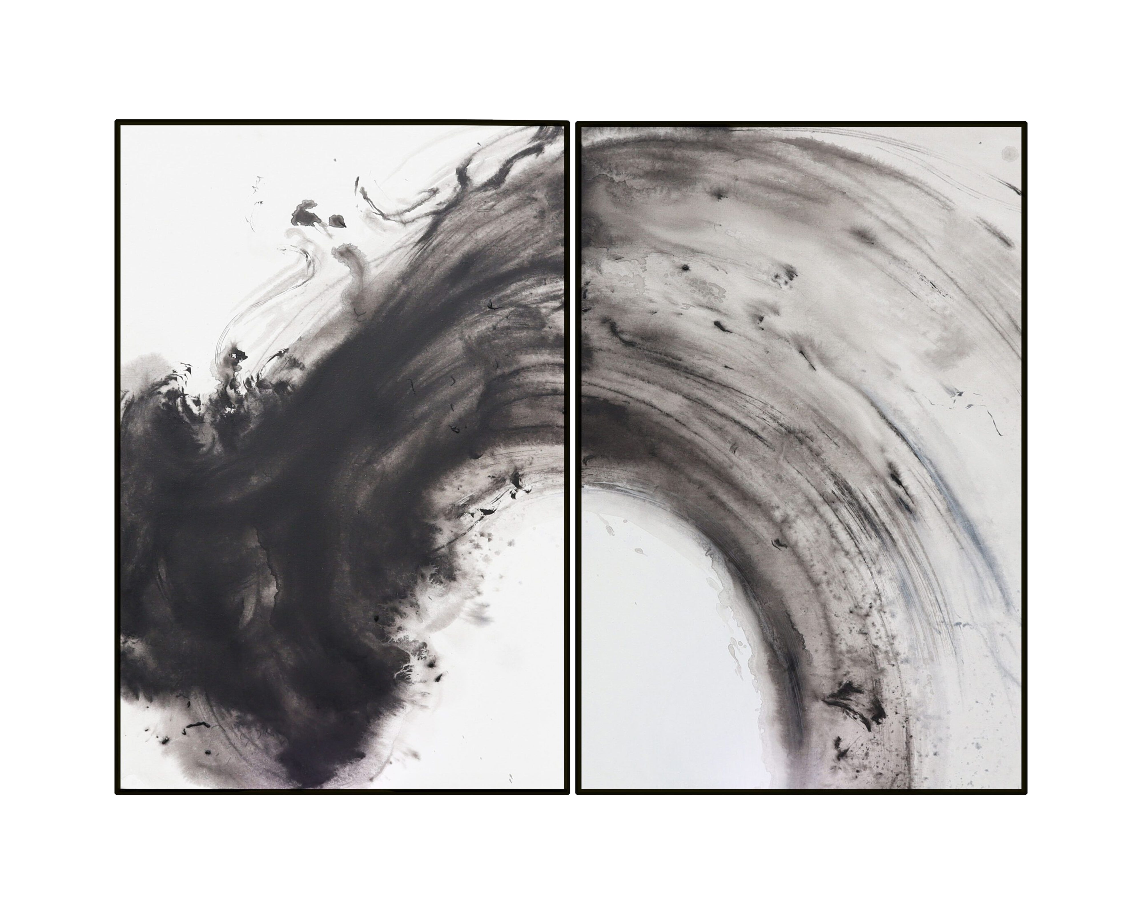 Abstract Wave Painting (set of 2)