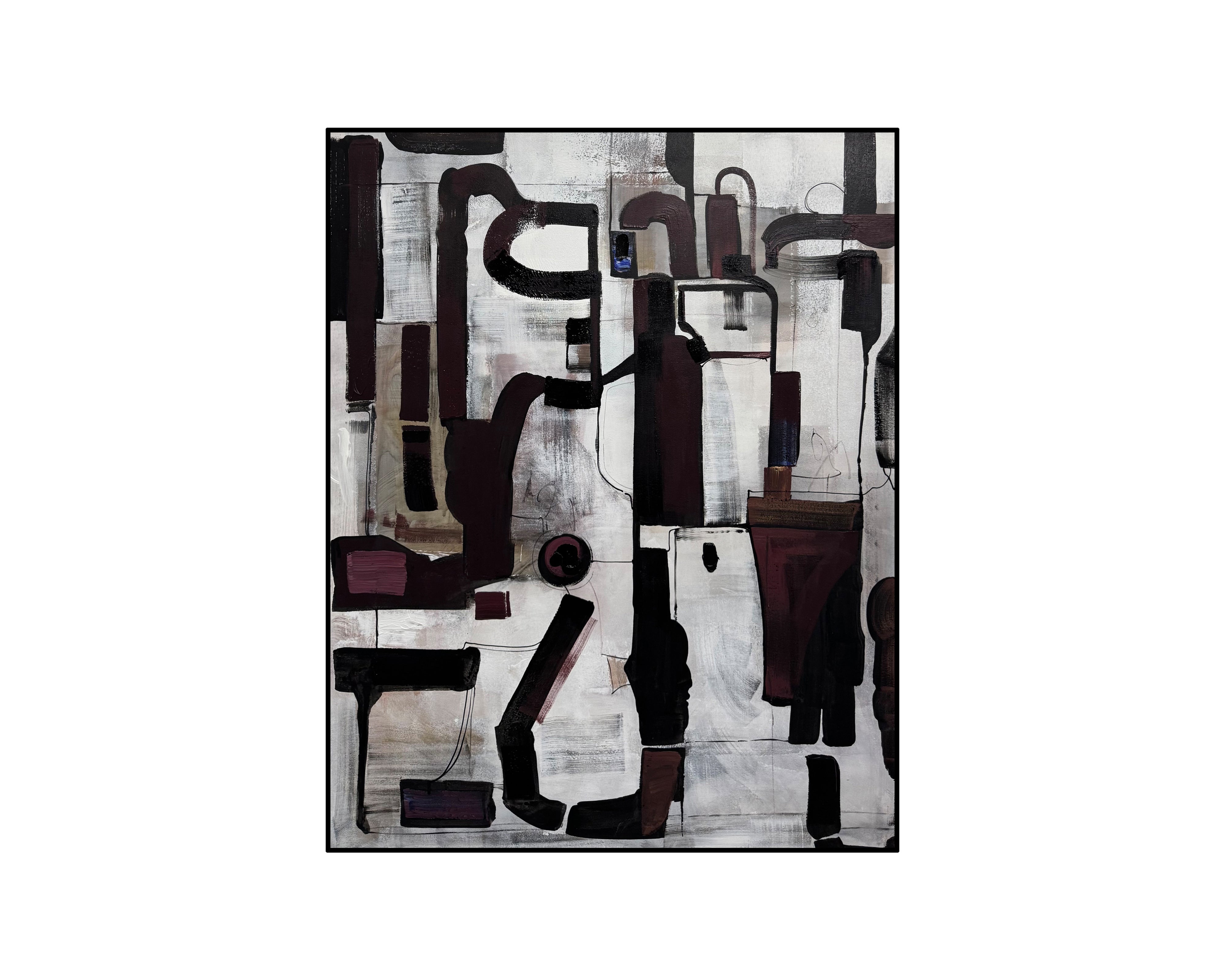 Axiom Oil Painting - Hand Painted/Black Wood Frame