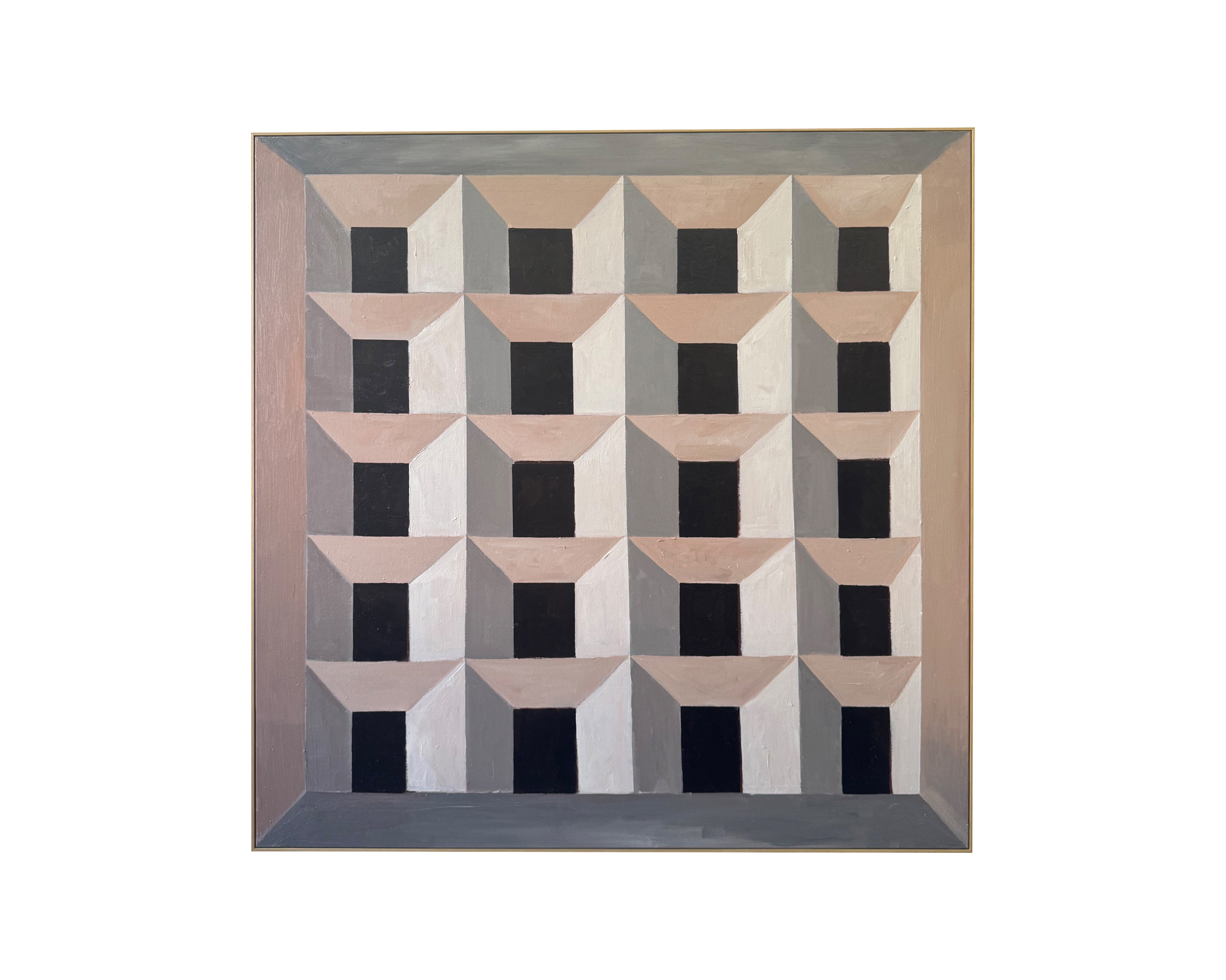 Cipher Oil Painting - Hand Painted/Wood Frame