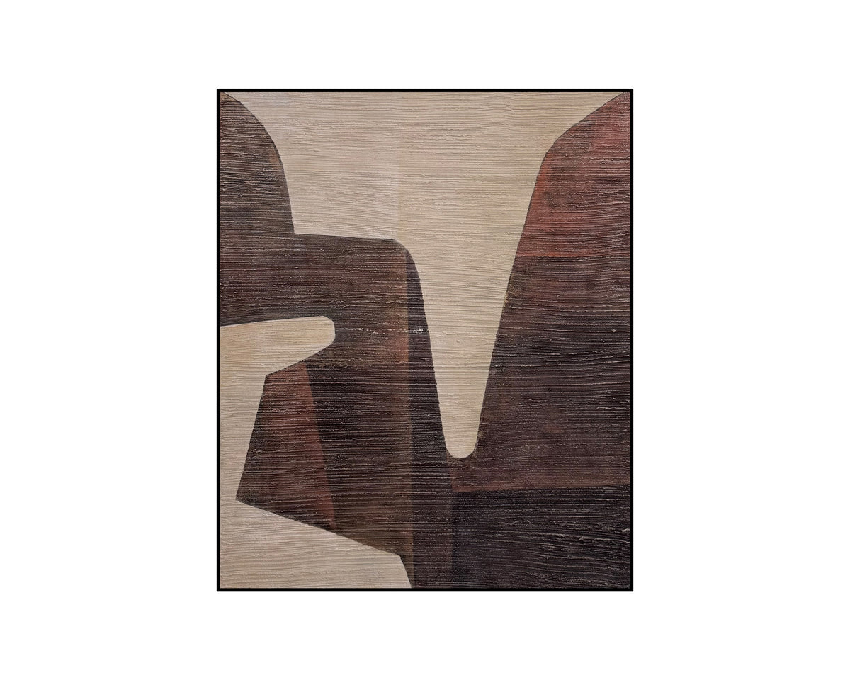 Atlas Oil Painting - Hand Painted/Black Wood Frame