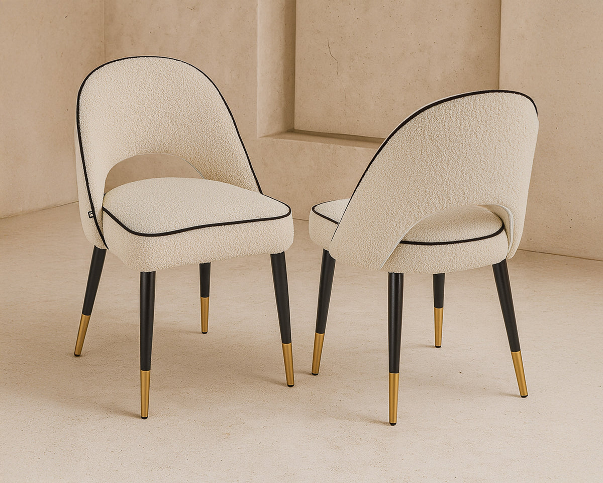 Yves Dining Chair (set of 2) - Boucle Sand