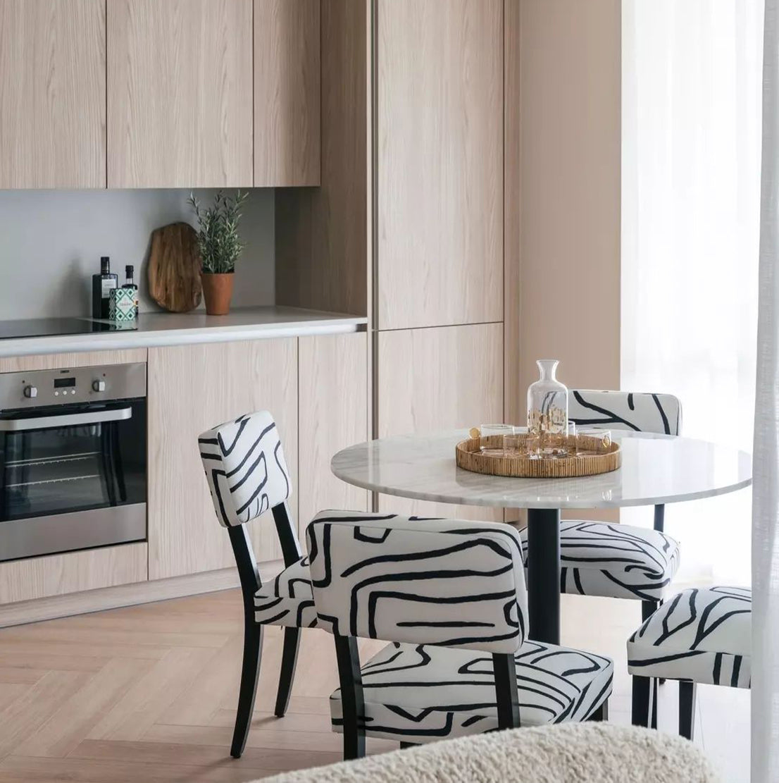 Alfama Dining Chair - Zebra Black & White