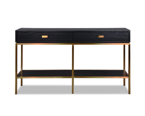 L&E Levi Dressing Table – Wenge Ash Veneer – Brass painted (2)