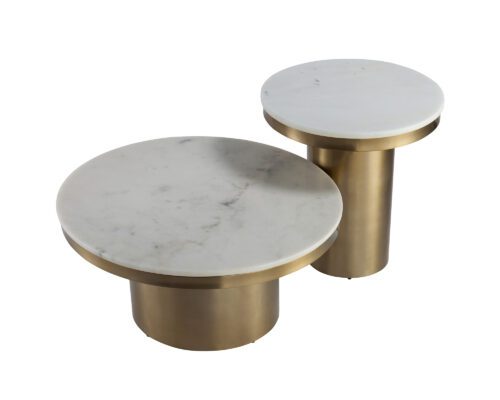 Liang & Eimil Camden Coffee Table and Side Table White Marble (1)