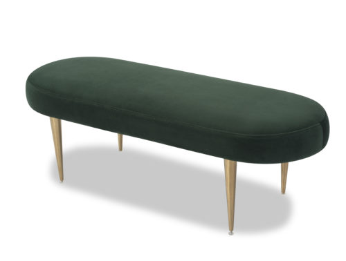Liang & Eimil Jules Bench Kaster Castleton Green Velvet BH-BCH-205