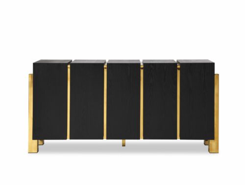 Liang & Eimil Enigma Sideboard Black Ash Polished Brass GM-SB-152