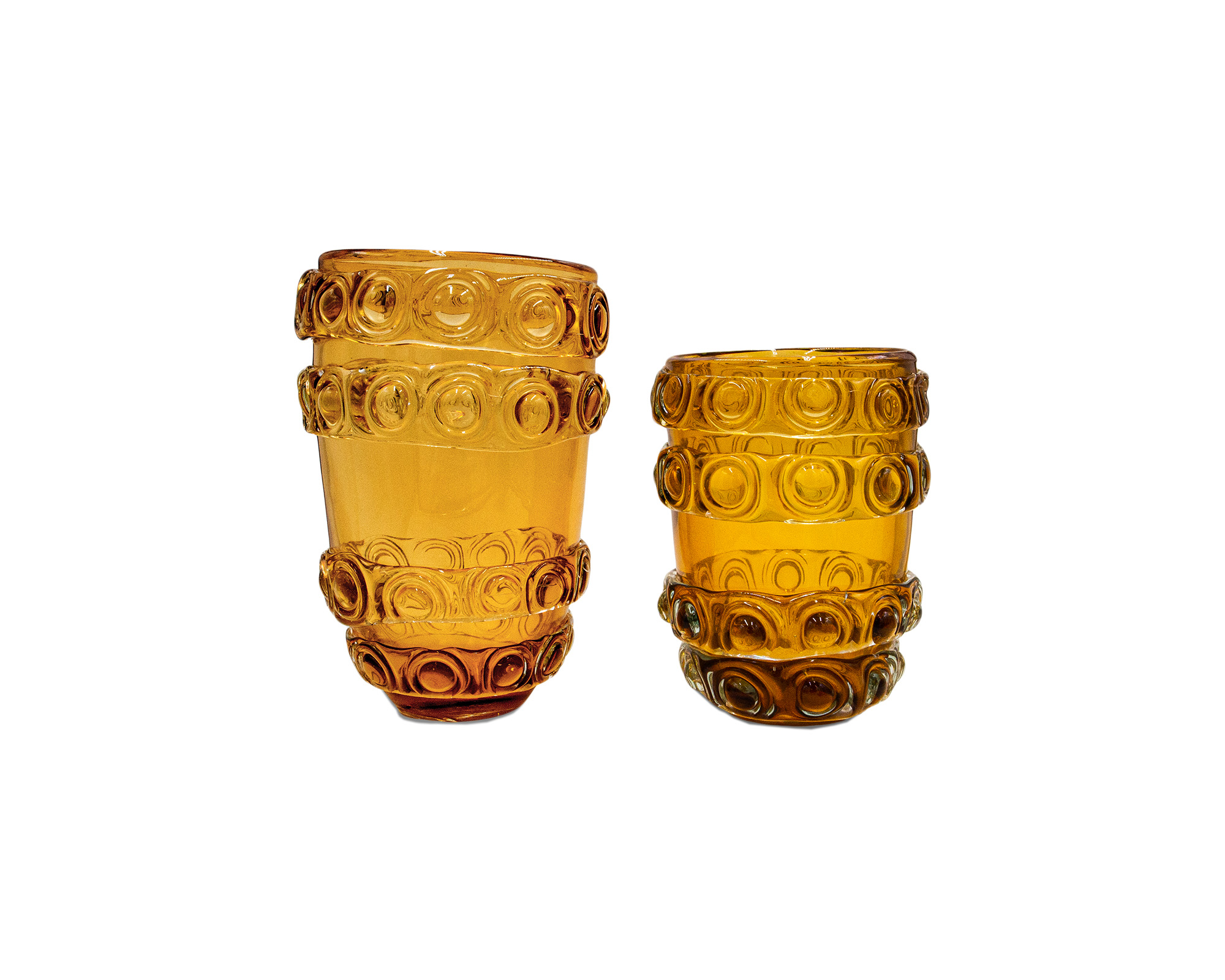 LE019-VS-040_LE019-VS-041_Bumble Amber Glass Vase_Small_Large_2000 x 1600_1