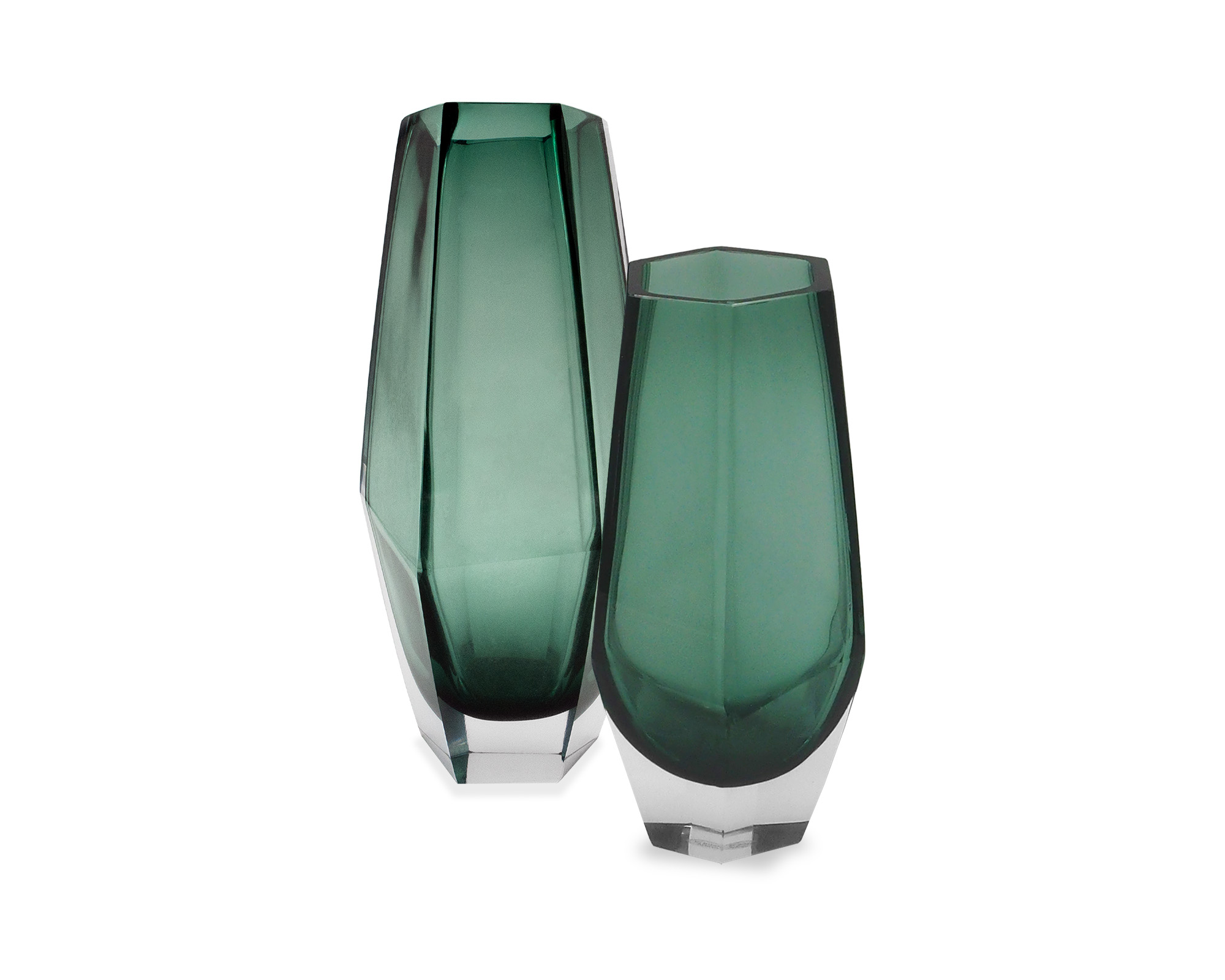 LE019-VS-047_LE019-VS-048_L&E_Wiley Glass Vase Green_Small_Large_2000 x 1600_1