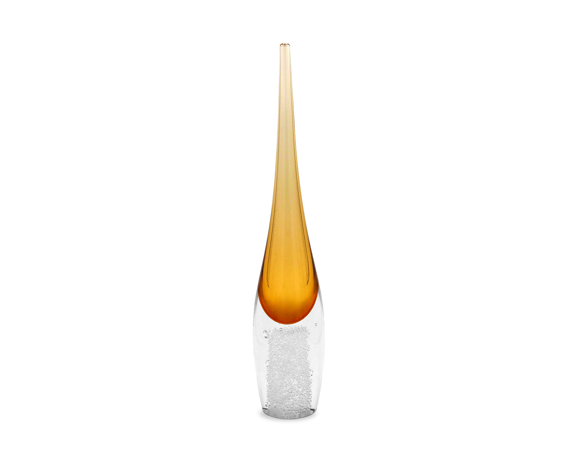 Liang and Eimil's Ellis large crystal amber vase