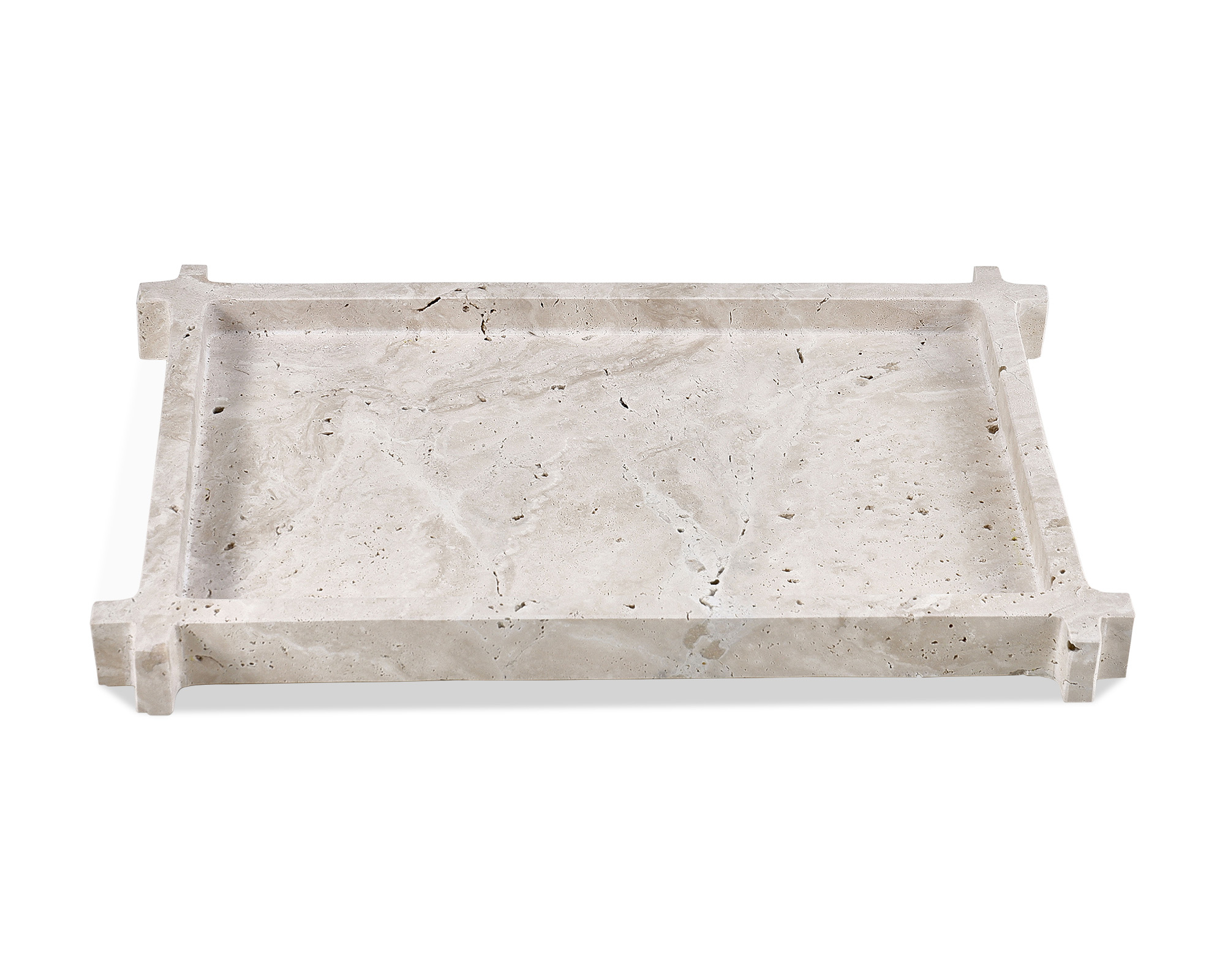 19 in. x 10-1/4 in. x 1 in. Tangier Champagne Tone Etched Tray