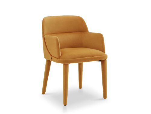 Diva Dining Chair With Arm - Kaster II Mustard